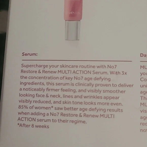 No7 Restore Renew MultiAction Face & Neck Treatment Anti Aging Skincare System - Picture 6 of 7